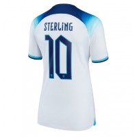 Camisa de Futebol Inglaterra Raheem Sterling #10 Equipamento Principal Mulheres Mundo 2022 Manga Curta